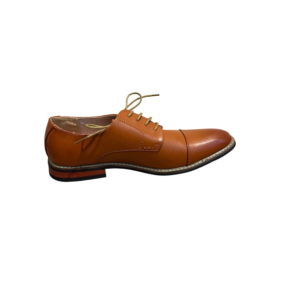 UNG MARC Mens Brown Cap Toe Oxford Dress‎ Shoes Lace Up Low Heel Sz 10.5 - Picture 5 of 9